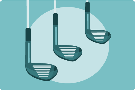Clubs, fers de golf, série