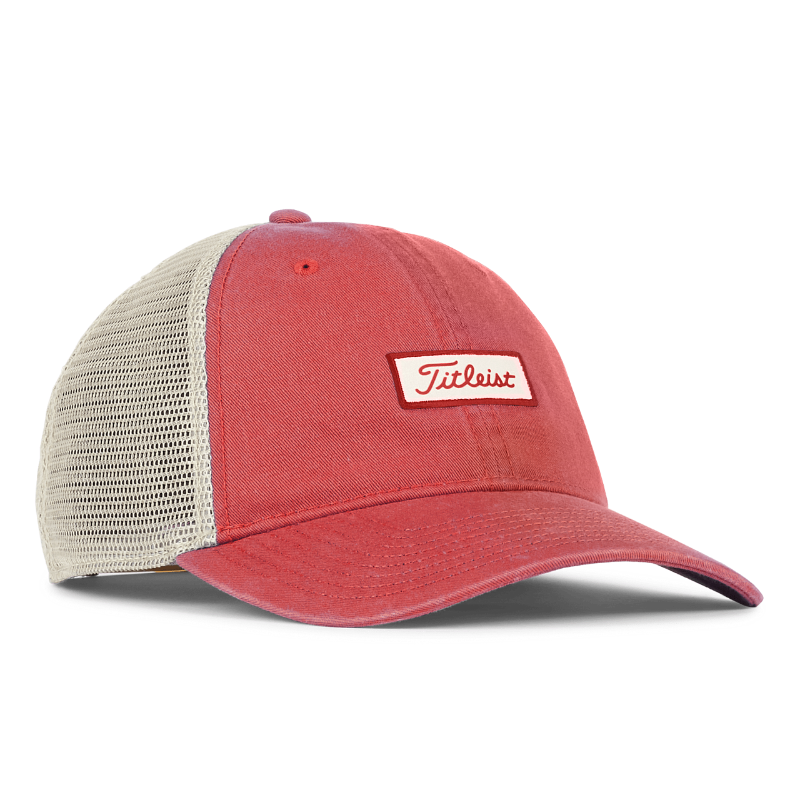 casquette titleist charleston mesh rouge et beige golf