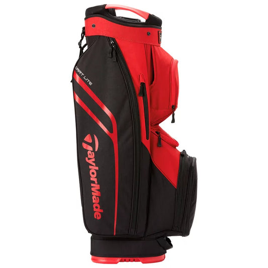 sac de golf chariot taylormade Lite driver noir et rouge