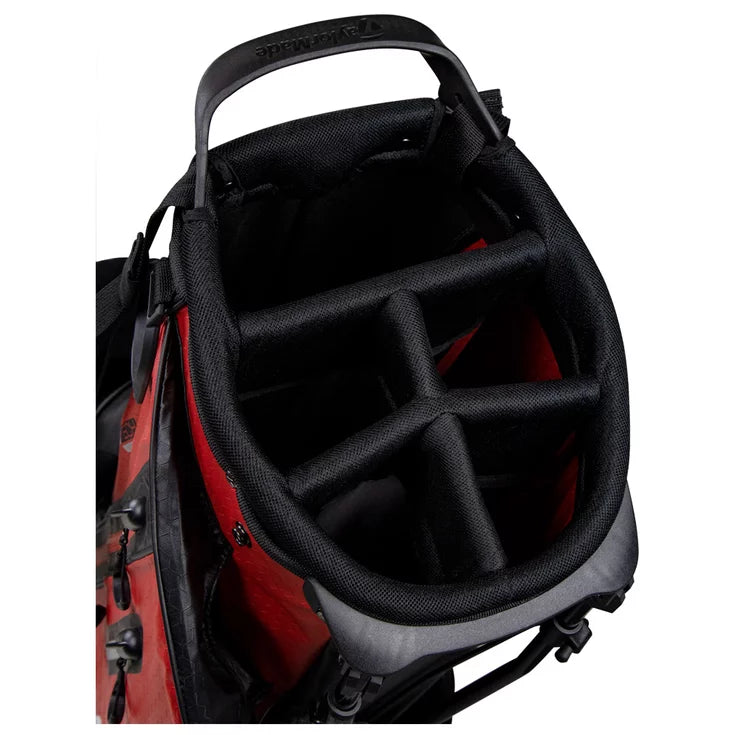 sac trépied imperméable flextech waterproof taylormade noir et rouge