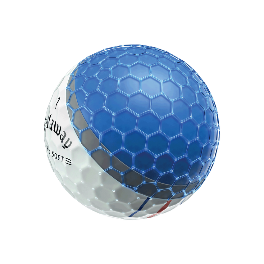 Callaway - Balles ERC Soft Triple Track 2021 - alvéoles de la balles