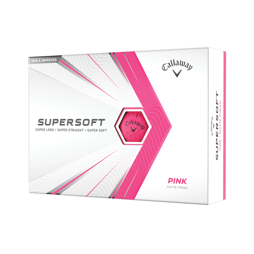 Callaway - Balles Supersoft Matte 2021 Rose - boite de balles