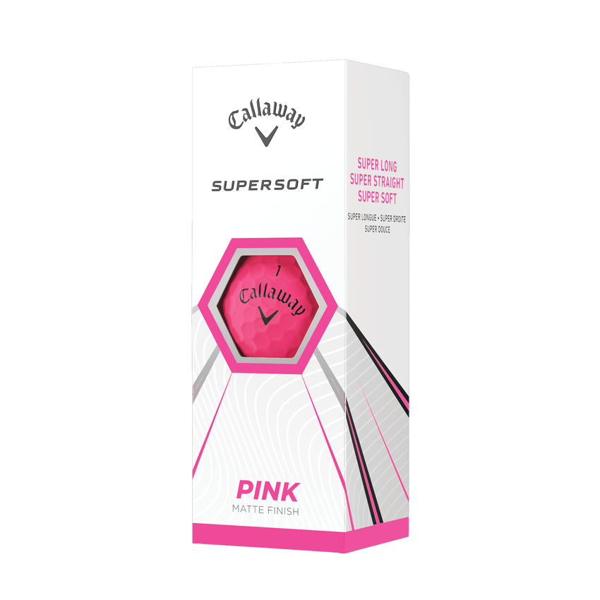 Callaway - Balles Supersoft Matte 2021 Rose - boite de trois balles