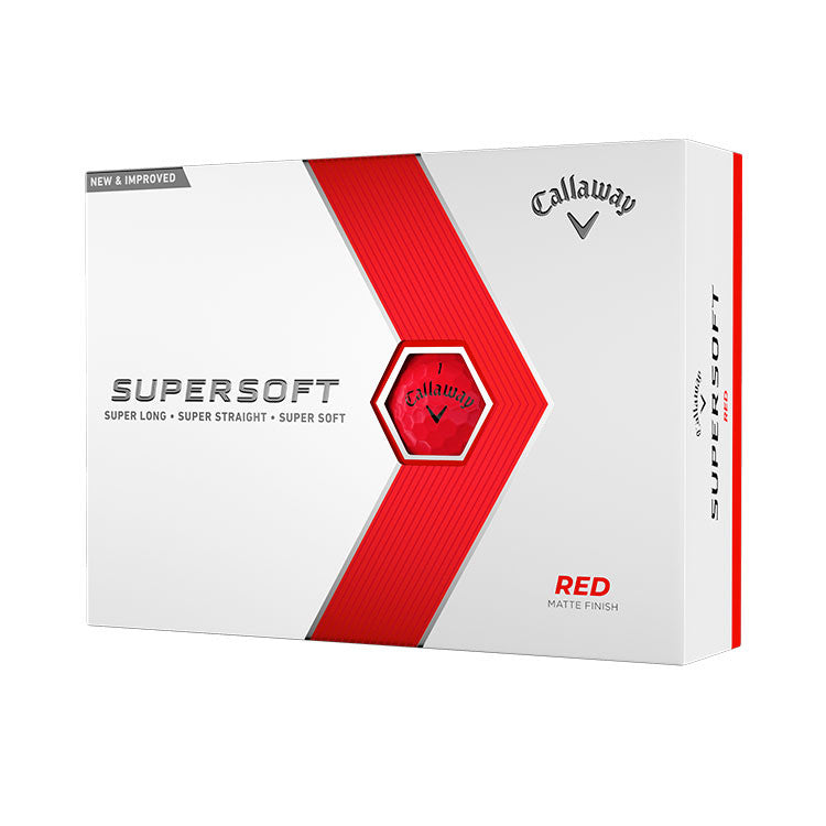 balle de golf supersoft rouge débutant callaway