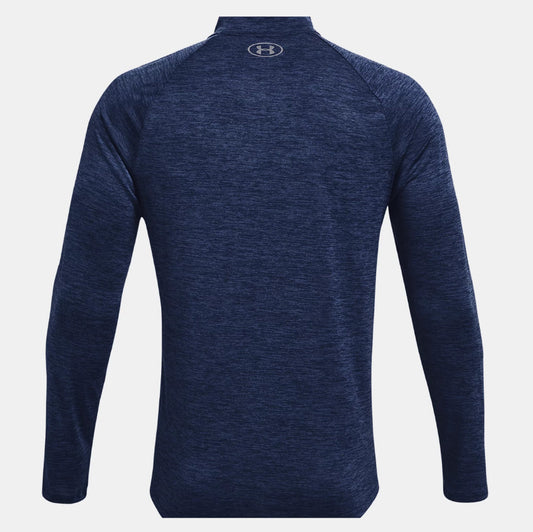 Pull léger under armour bleu avec un zip, spécial golf