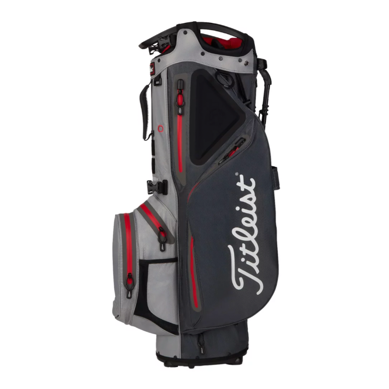 sac de golf trépied titleist hybrid 14 gris noir rouge