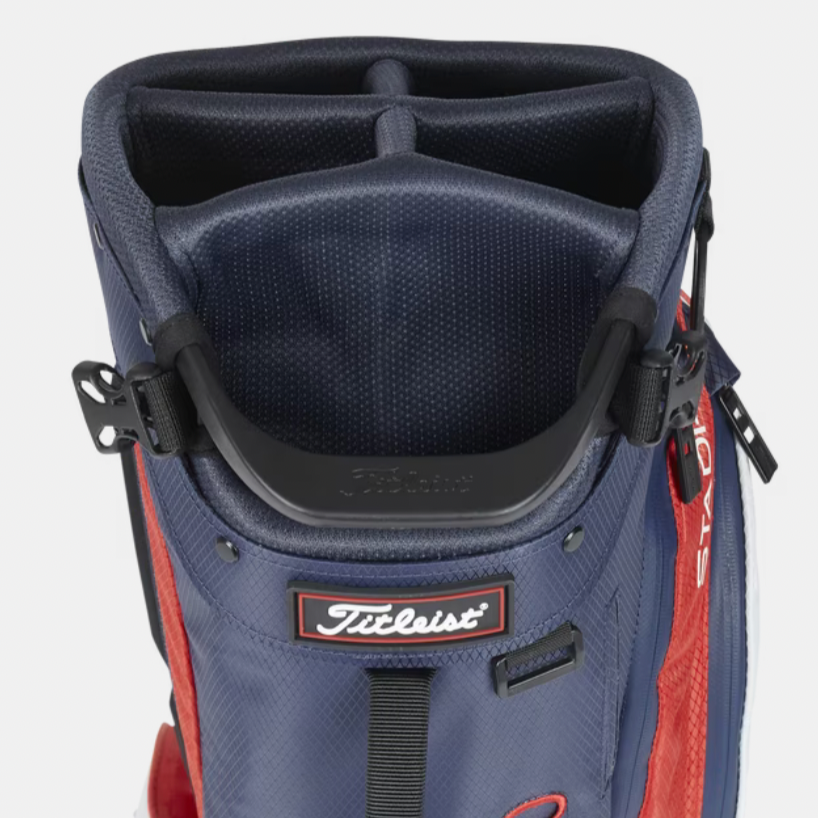 sac trépied de golf titleist players 5 stadry imperméable bleu blanc rouge