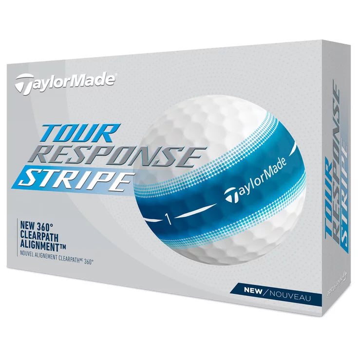 Balle Tour response Taylormade bleue Stripe