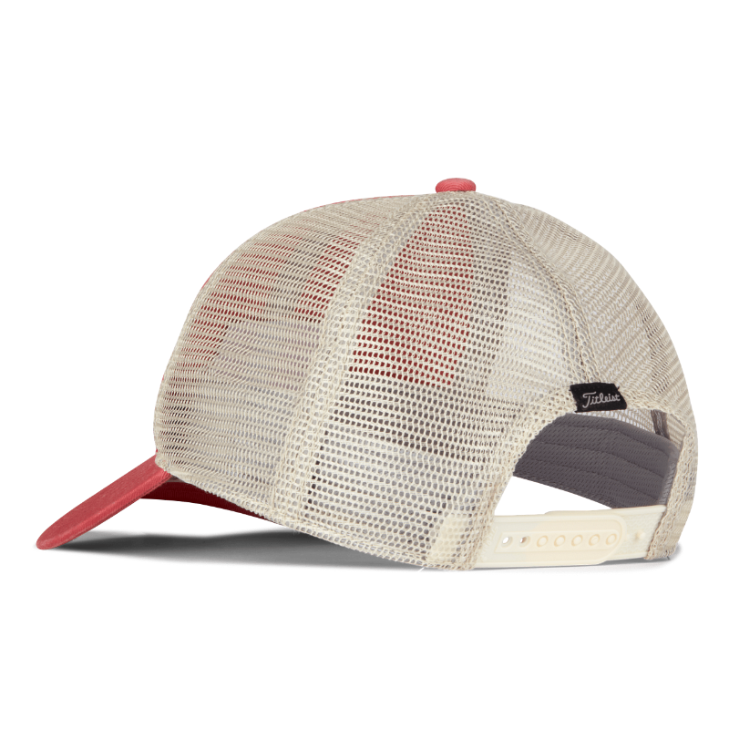 casquette titleist charleston mesh rouge et beige golf