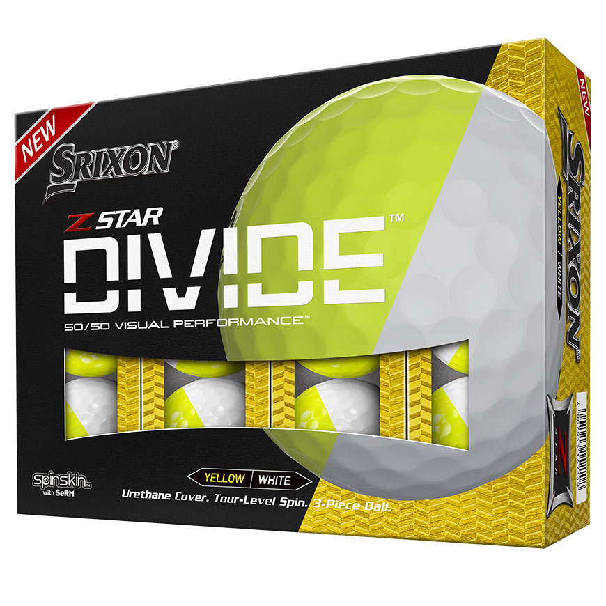 Srixon - Balles Z-Star Divide Jaune/Blanche