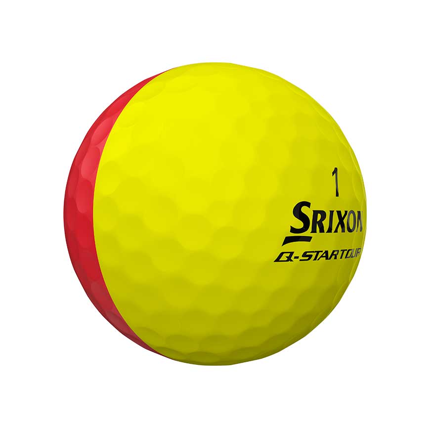 Srixon - Balles Q-Star Divide Jaune/Rouge Mat - balle jaune