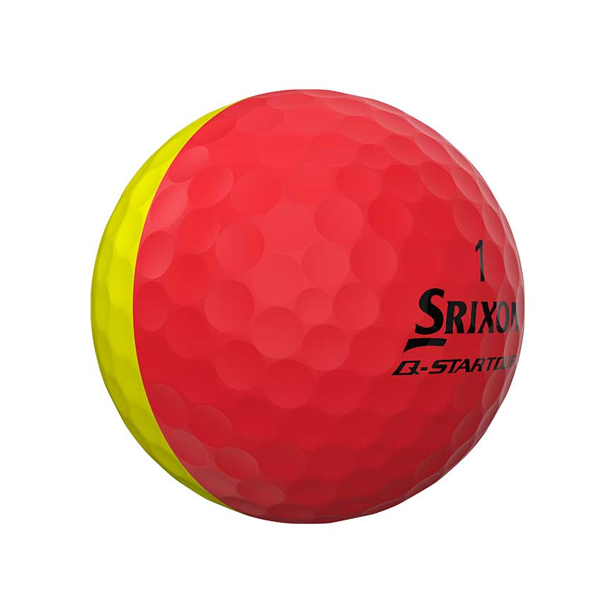 Srixon - Balles Q-Star Divide Jaune/Rouge Mat - balle rouge