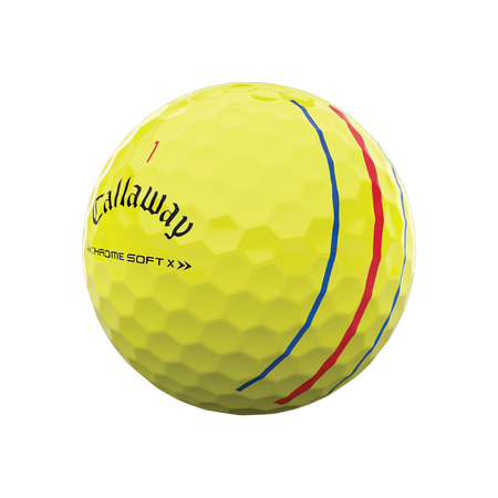 balle de golf jaune triple track callaway chrome soft X