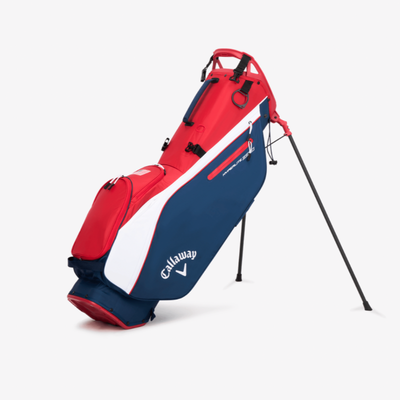 sac de golf trépied callaway Hyperlite Zero bleu blanc rouge