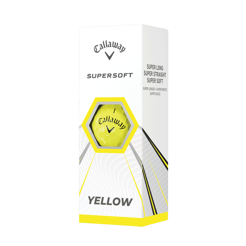 Callaway - Balles Supersoft 2021 Jaunes - boite de trois balles